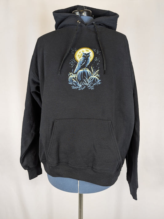 Owl in the Moonlight Hooded Sweatshirt