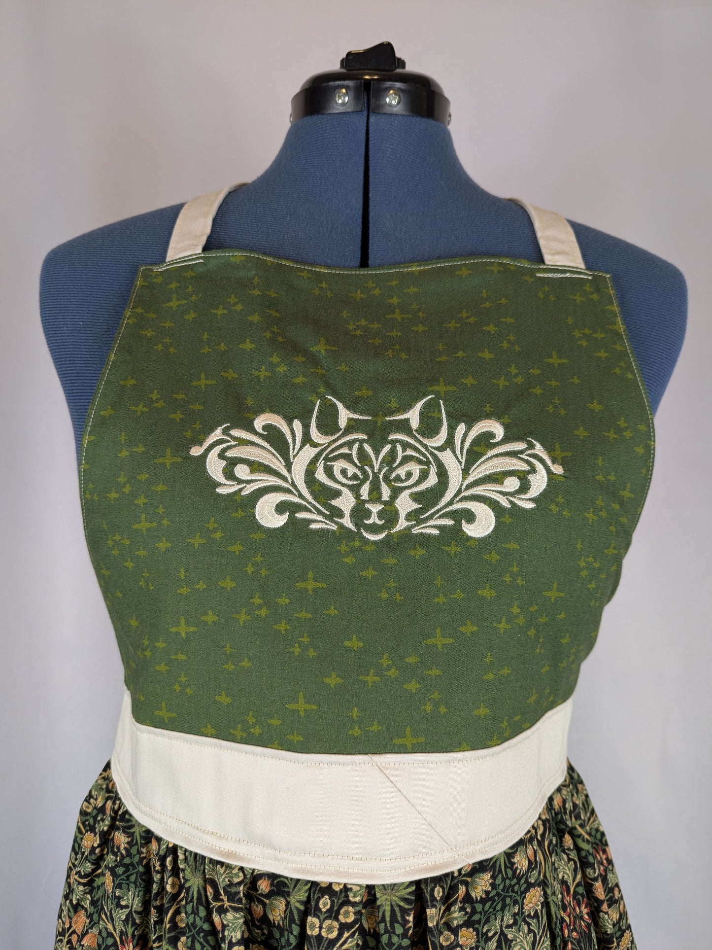 Wolf Damask Apron