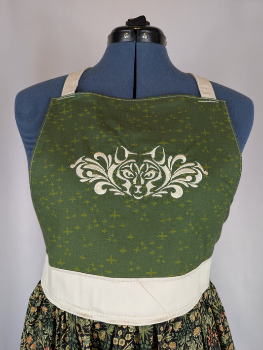 Wolf Damask Apron