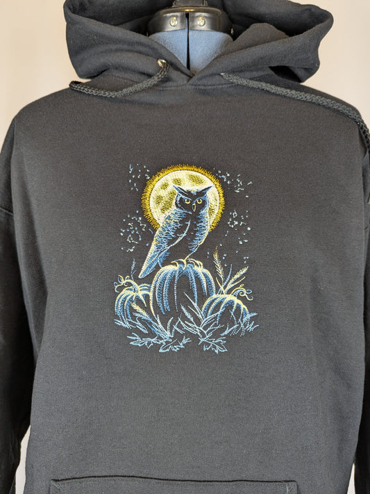 Owl in the Moonlight Hooded Sweatshirt